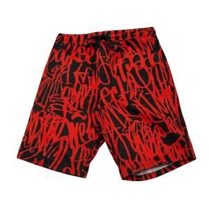 Fresh Prince of Bel-Air Red Black Graffiti Streetwear Men’s Shorts NWT